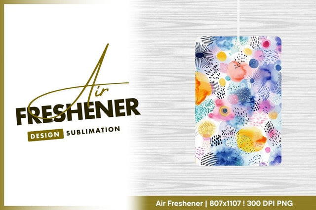 Abstract Watercolor Pattern with Colorful Splashes and Black Line Details Sublimation Regulrcrative 