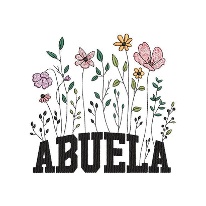 Abuela Flower Embroidery Design, 3 sizes, Instant Download Embroidery/Applique DESIGNS Nino Nadaraia 