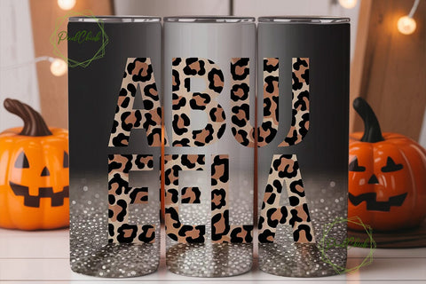 Abuela Leopard Glitter 20oz Tumbler Wrap Sublimation PixelChick 