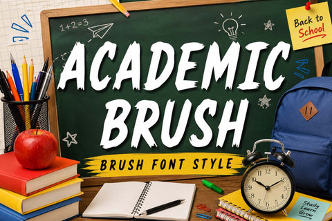 Academic Brush Font Prasetya Letter 
