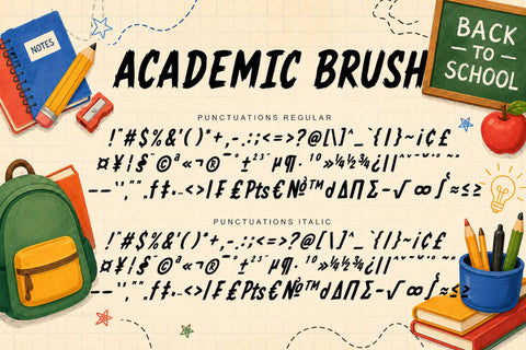 Academic Brush Font Prasetya Letter 