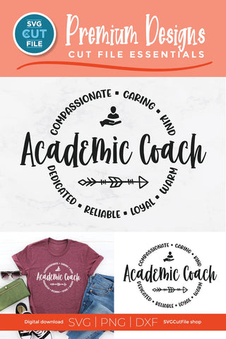 Academic coach svg, Instructional coach, ac, instructional staff, elementary, unisex SVG SVG Cut File 