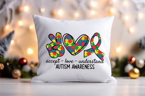 Accept love understand autism awareness SVG Design SVG Designangry 
