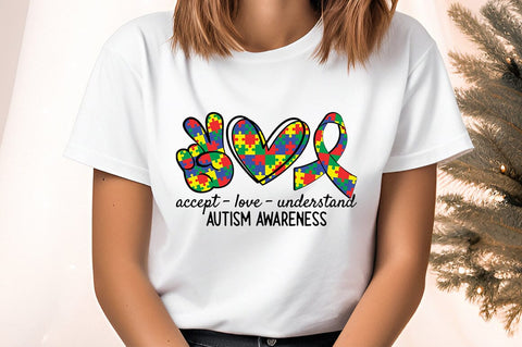 Accept love understand autism awareness SVG Design SVG Designangry 