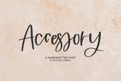Accessory Script Font Beck McCormick 