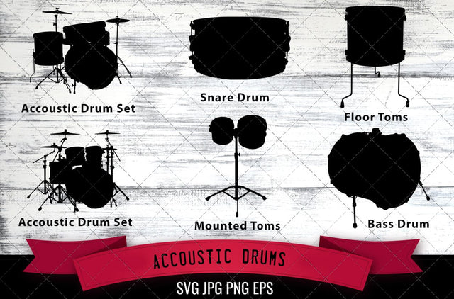 Accoustic Drum SVG, Musical Instrument SVG SVG Loveleen Kaur 