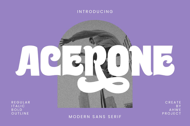 Acerone - Sans Serif Display Font ahweproject 
