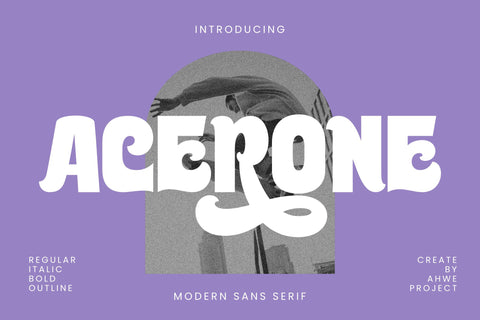 Acerone - Sans Serif Display Font ahweproject 