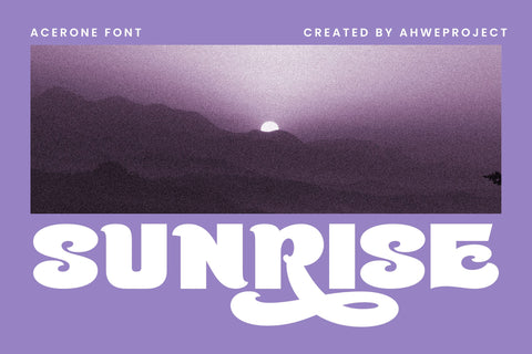 Acerone - Sans Serif Display Font ahweproject 