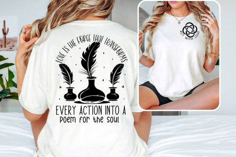 Act with love Front and Back SVG T shirt Design SVG Designangry 