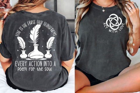 Act with love Front and Back SVG T shirt Design SVG Designangry 