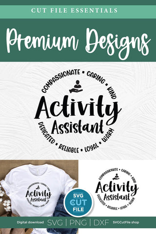 Activity Assistant svg, Activities svg, Professionals appreciation svg, Activity Professionals svg, Professional, Day Week, round circle, activities SVG SVG Cut File 