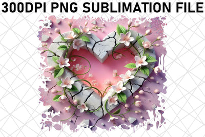 add charm! , Gorgeous PNG templates for scrapbook embellishments, 3D Heart Sublimation afrosvg 