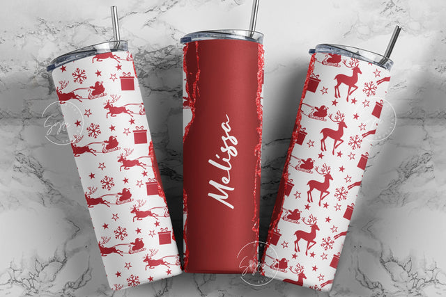Add Your Name Christmas Tumbler Wrap, Christmas Blank Name, Gift for Christmas Holiday, Skinny Tumbler Sublimation wrap 20 oz PNG, Digital Sublimation Syre Digital Creations 
