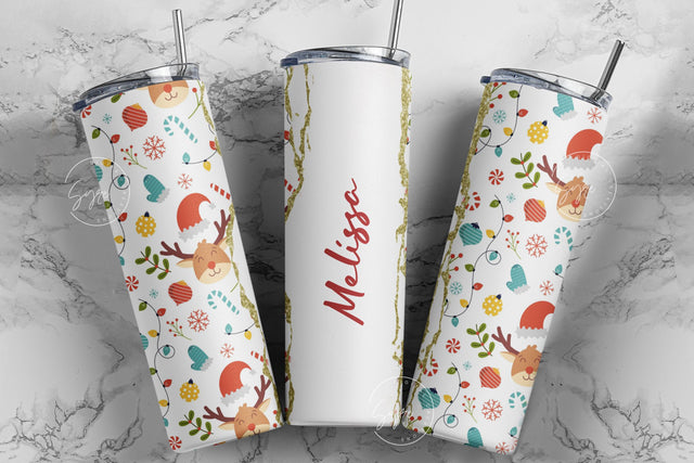 Add Your Name Christmas Tumbler Wrap, Christmas Blank Name, Gift for Christmas Holiday, Skinny Tumbler Sublimation wrap 20 oz PNG, Digital Sublimation Syre Digital Creations 