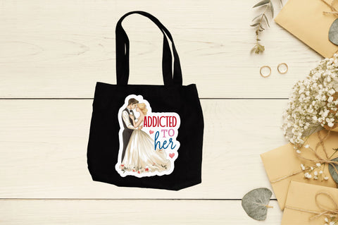 Addicted to her Sticker Design Sublimation Regulrcrative 