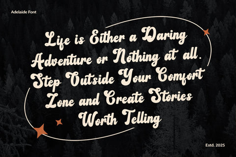 Adelaide - Vintage Font Font Mozarella 