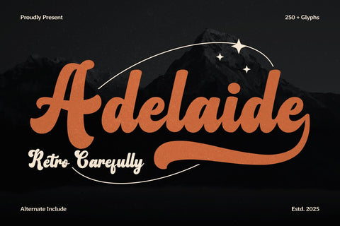 Adelaide - Vintage Font Font Mozarella 