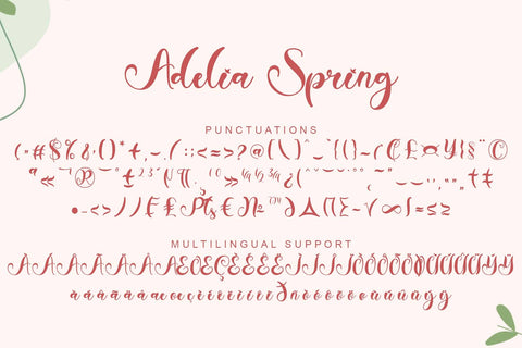 Adelia Spring Font Prasetya Letter 