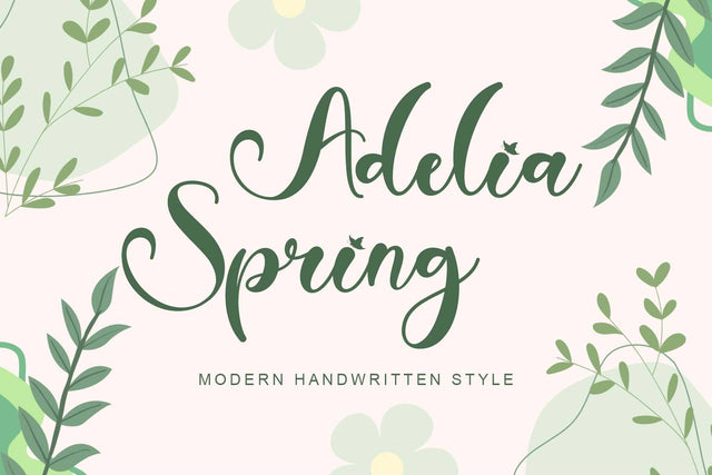 Adelia Spring Font Prasetya Letter 