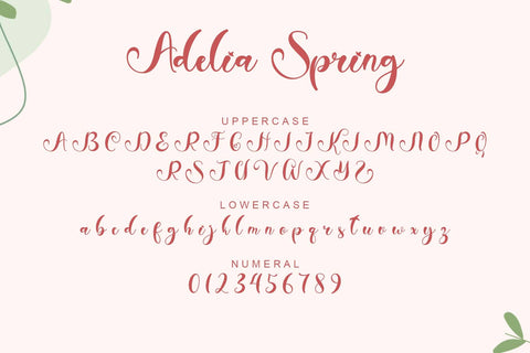 Adelia Spring Font Prasetya Letter 