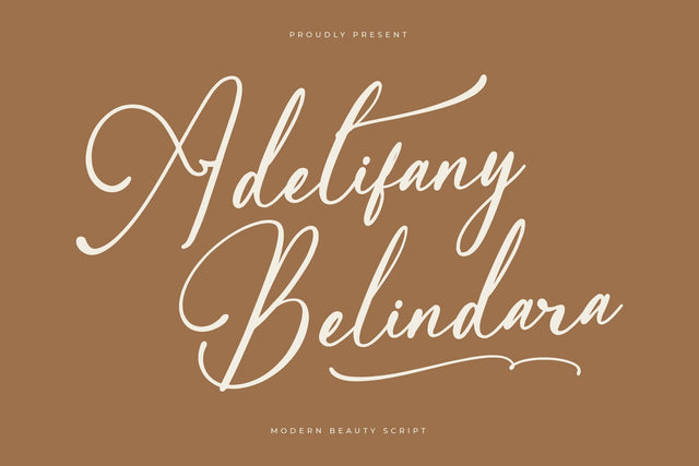Adelifany Belindara - Modern Beauty Script Font Letterena Studios 