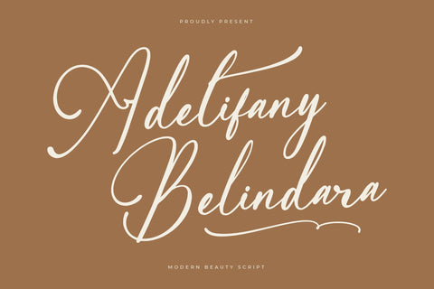 Adelifany Belindara - Modern Beauty Script Font Letterena Studios 
