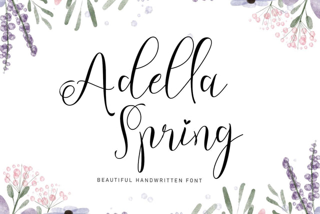 Adella Spring Font Prasetya Letter 