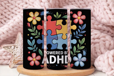 ADHD Awareness Tumbler Wrap Sublimation DesignSVG 