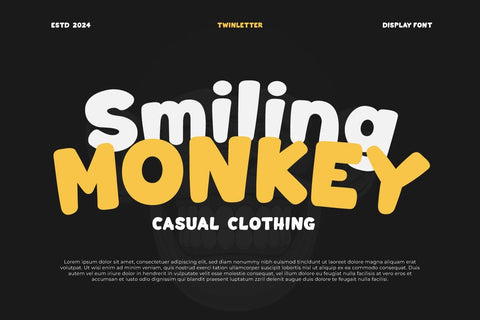 Adhosekle - Playful Display Font Font twinletter 