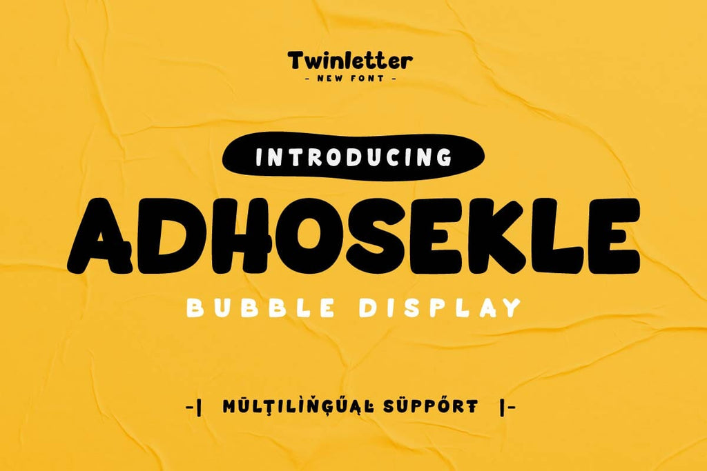 Adhosekle - Playful Display Font - So Fontsy