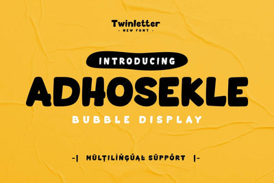 Adhosekle - Playful Display Font Font twinletter 