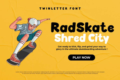 Adhosekle - Playful Display Font Font twinletter 