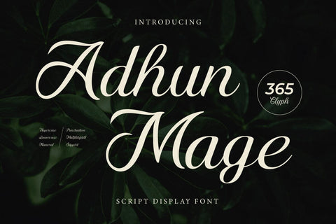 Adhun Mage - Script Font Font twinletter 
