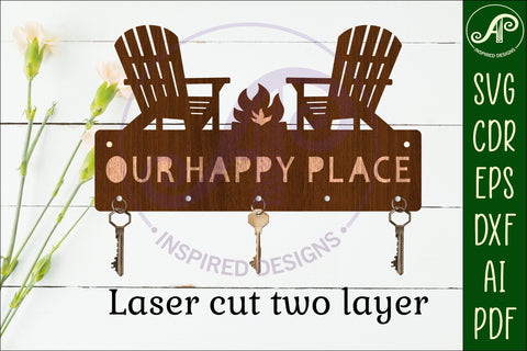 Adirondack chairs Keys to the outdoors themed Key holders SVG APInspireddesigns 