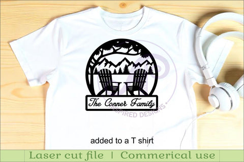 Adirondack chairs name wall art sign, SVG personalized SVG APInspireddesigns 