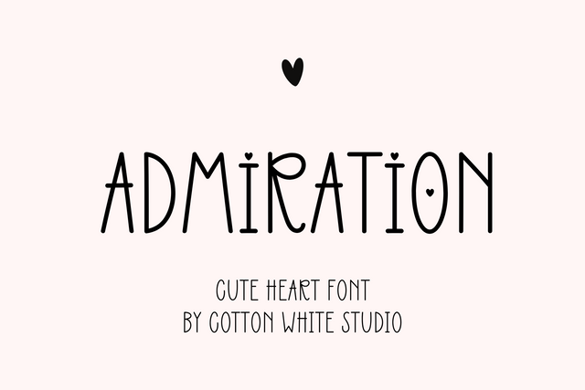 Admiration Font Cotton White Studio 