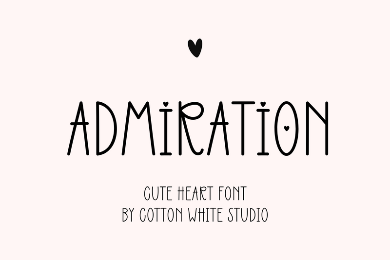 Admiration Font Cotton White Studio 