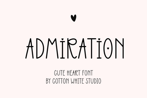 Admiration Font Cotton White Studio 