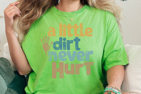 Adorable "A Little Dirt Never Hurt" Toddler Baby SVG SVG DesignDestine 