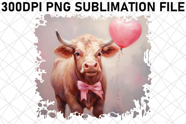 Adorable Animal with Heart Balloon PNG Graphics Sublimation afrosvg 