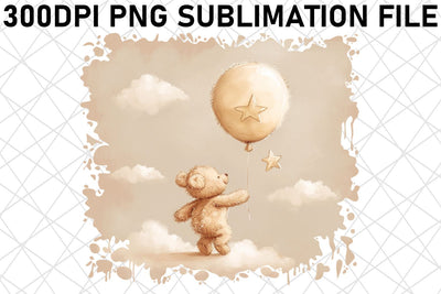 Adorable Bear Sublimation Design Set with Watercolor Touch Sublimation afrosvg 