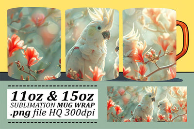 Adorable Bird Mug Wrap – Sublimation for 11oz & 15oz Mugs Sublimation afrosvg 