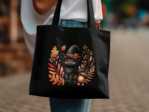 Adorable Black Cat in Witch Hat PNG Sublimation Luvleigh Digitals 