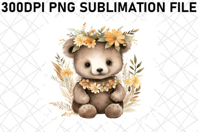 Adorable Boho Creatures Sublimation - Floral PNG Sublimation afrosvg 