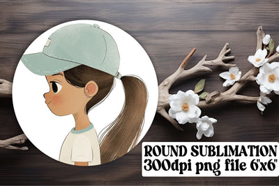 Adorable Boho Kids Sublimation: Circle Coaster Joy Sublimation afrosvg 