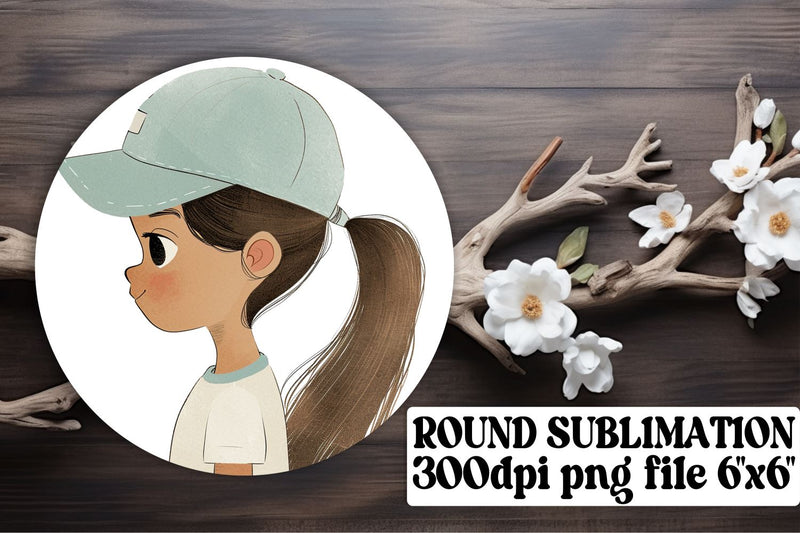 Adorable Boho Kids Sublimation: Circle Coaster Joy Sublimation afrosvg 