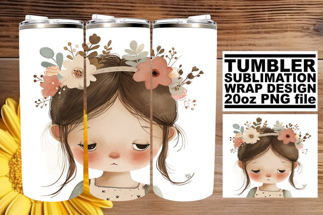 Adorable Boho Kids Sublimation Tumbler Graphics Sublimation afrosvg 
