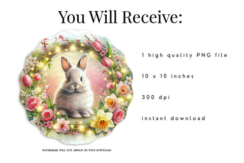 Adorable Bunny wind spinner sublimation design Sublimation BijouBay 