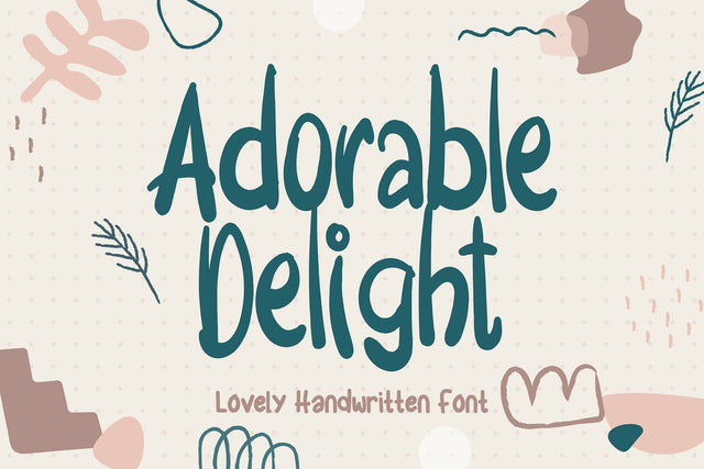 Adorable Delight - Lovely Handwritten Font Font Mozzatype 